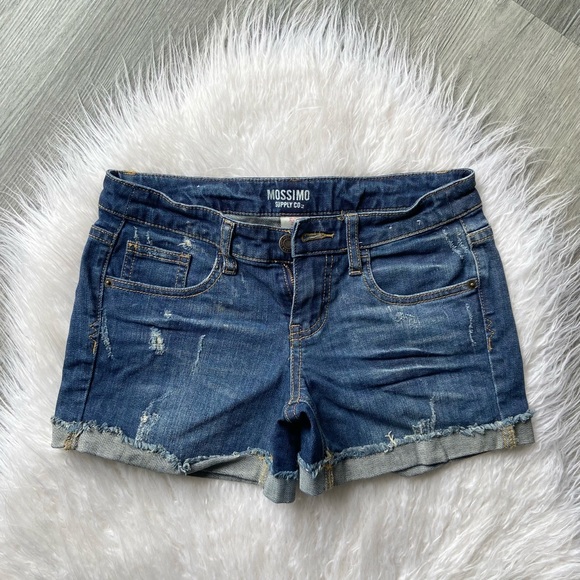 Mossimo Supply Co. Shorts Target Denim Shorts Distressed Cuffed